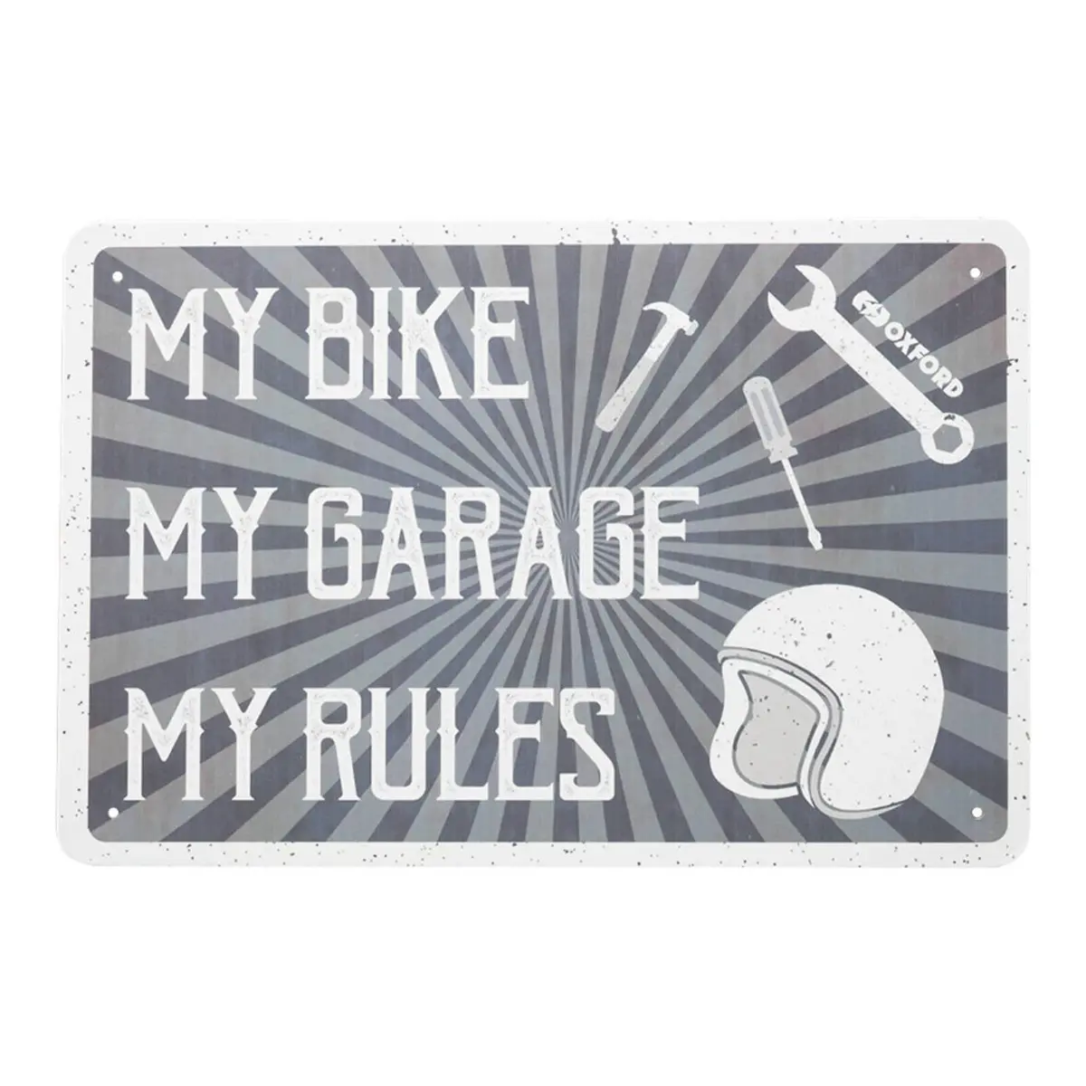 Oxford Garage Metal Sign: "My Rules" 1