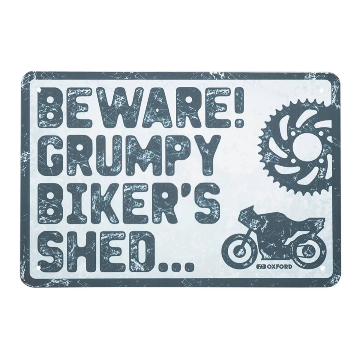 Oxford Garage Metal Sign: "Beware" 1