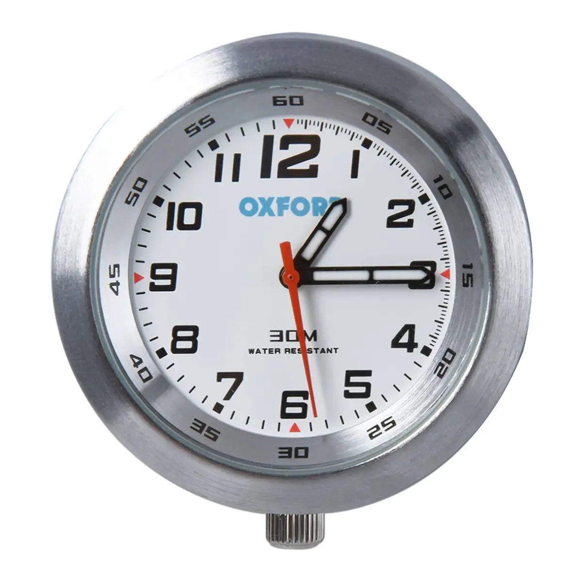 Oxford Clock Sil Case & White Face With Bracket 1