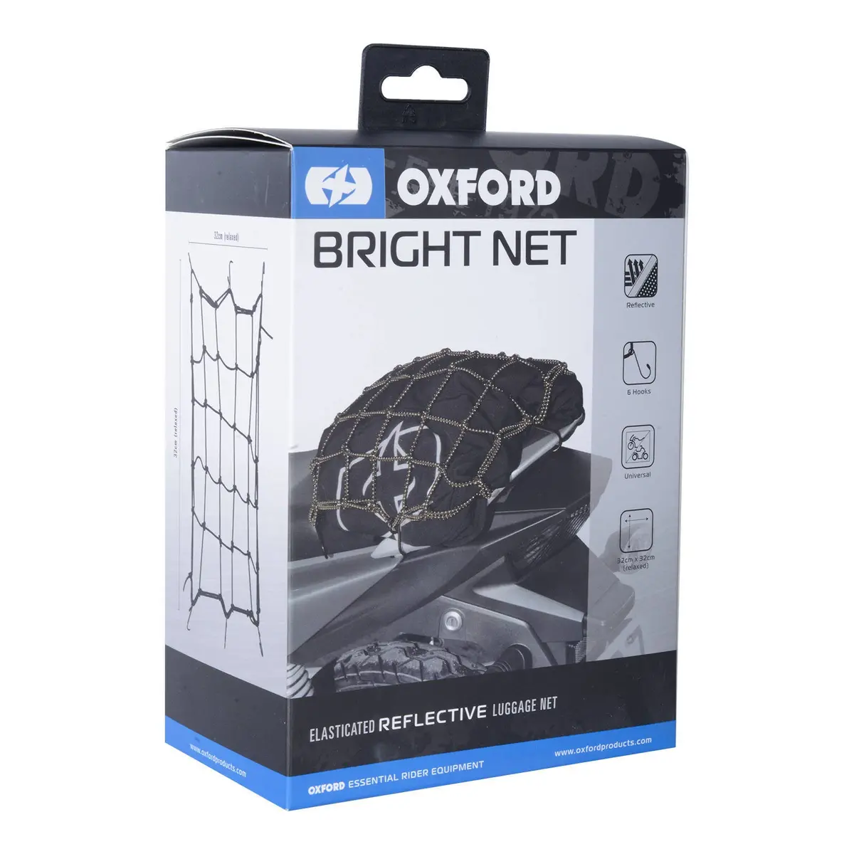 Oxford Bright Cargo Net Blk/Reflective 1