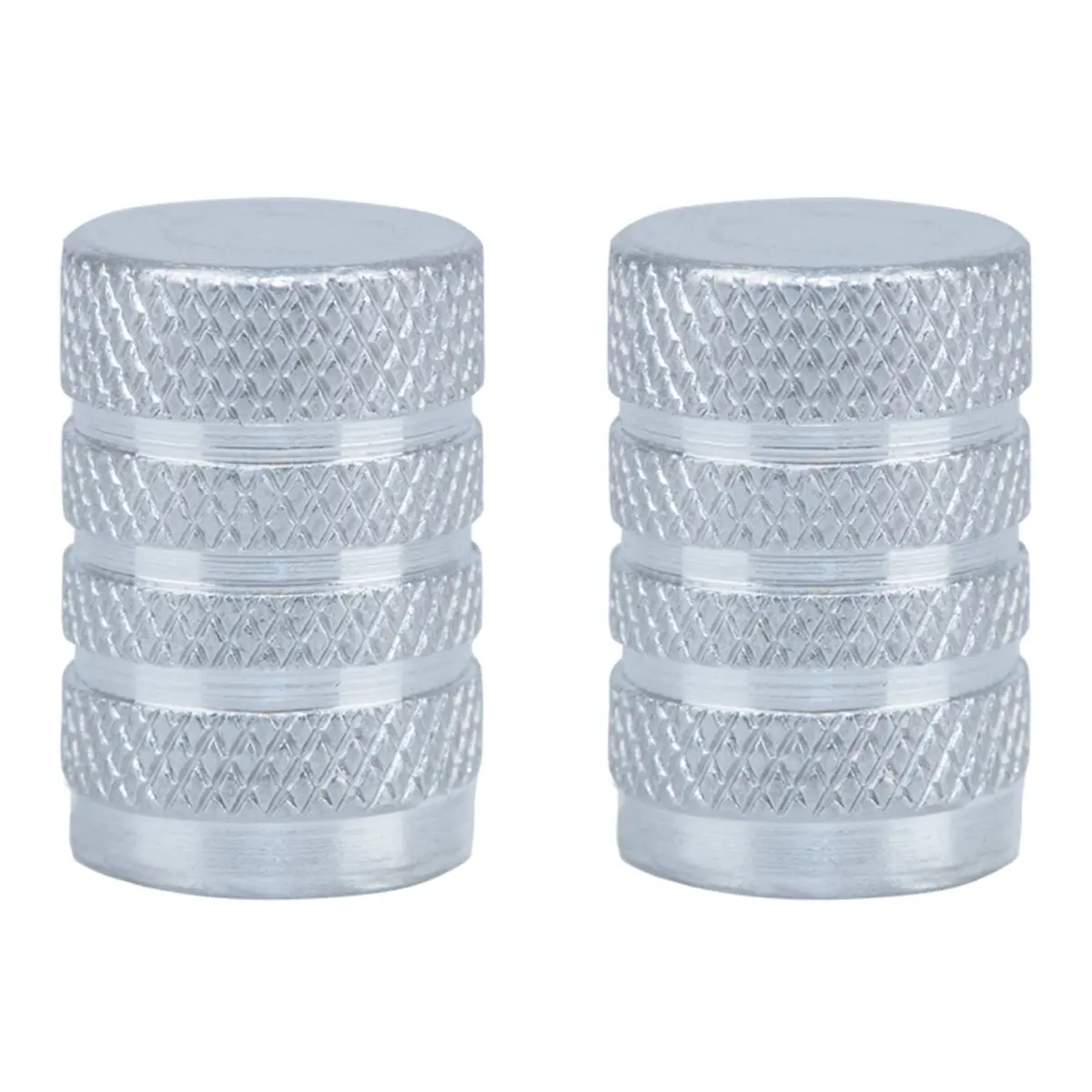 Oxford Gripper Valve Caps - Silver 1