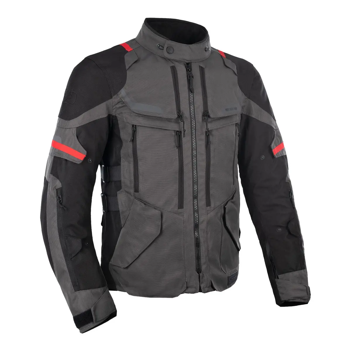 Oxford Rockland Men's Jacket - Charcoal Black / Red 1