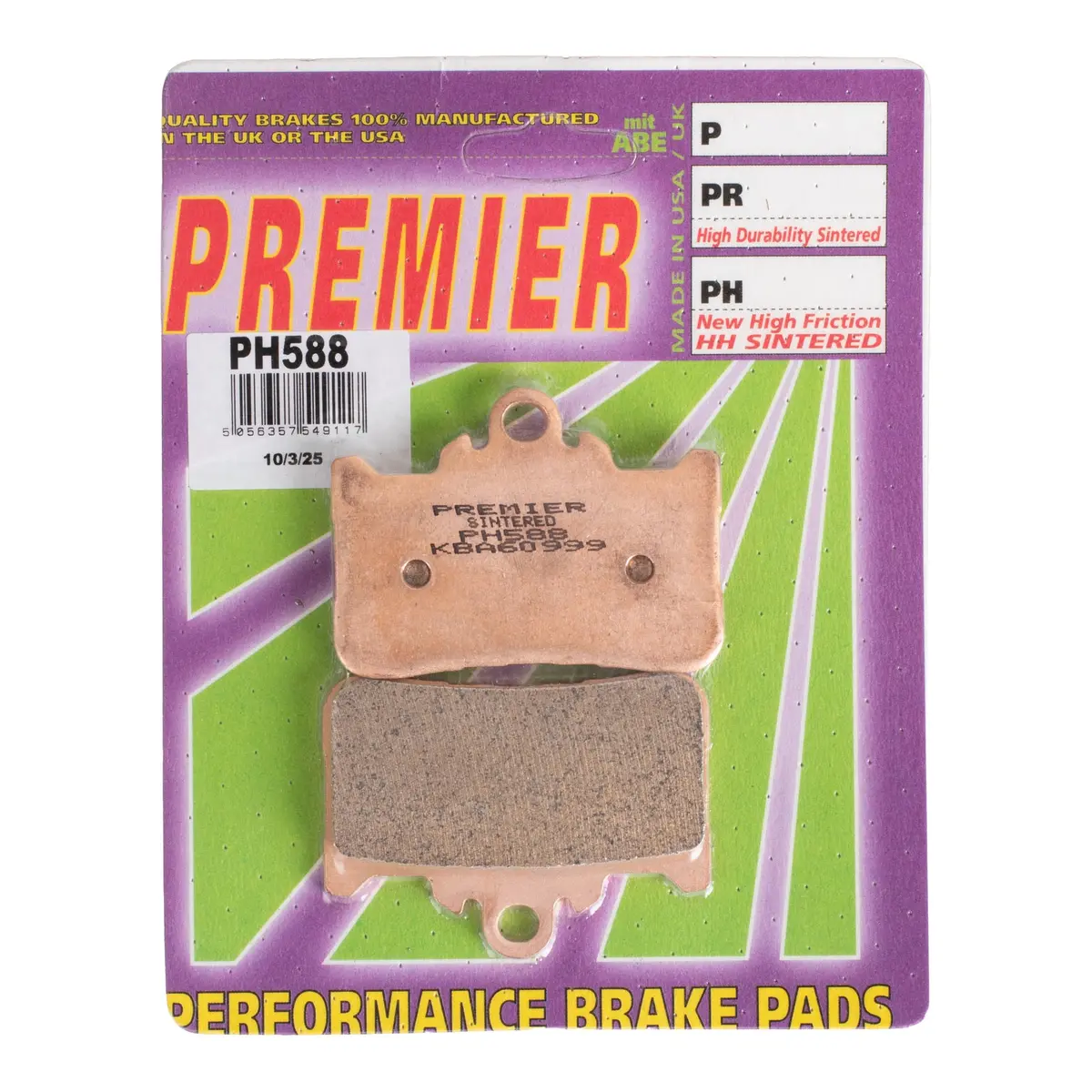 Premier Brake Pads Hi-Perf Sint Ph588 - Hon 1