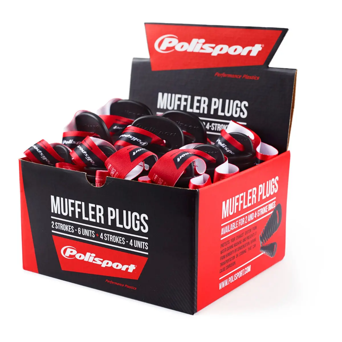 Polisport Muffler Plugs Mixed Retail Pack 10 Pcs - Black 1