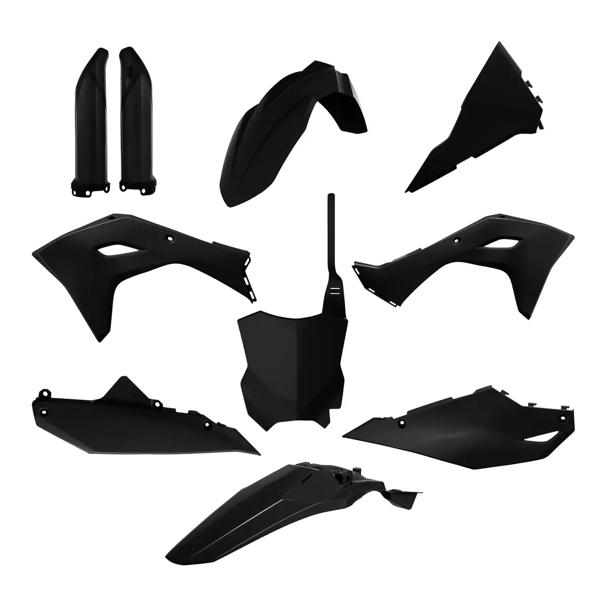 Polisport Full Plastic Kit (With Fork Guards) Kawasaki Kx450f '24 - Black 1