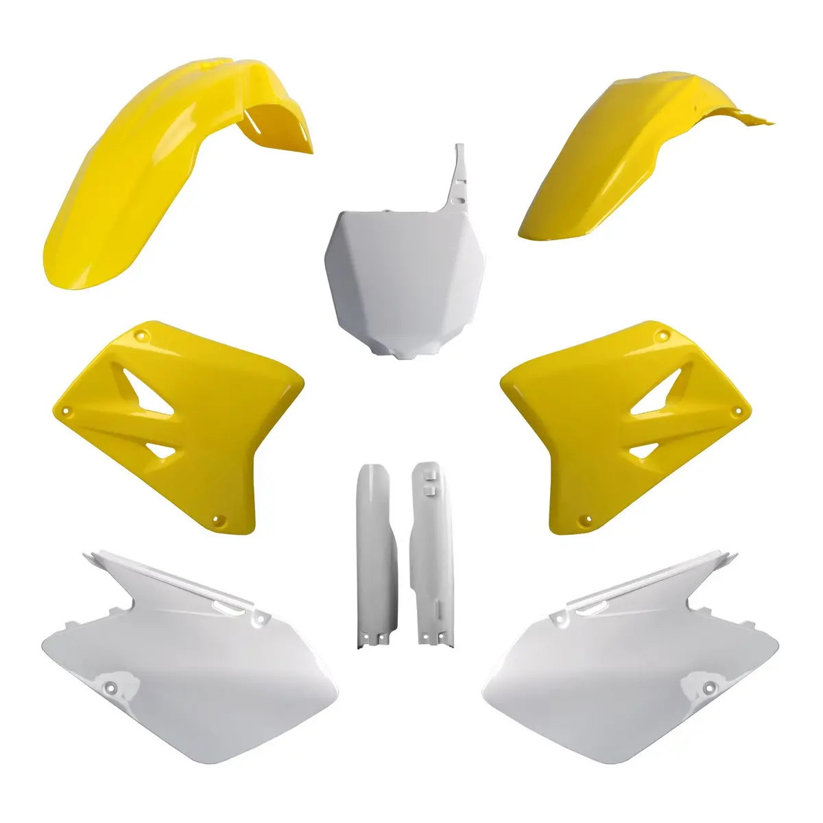 Polisport Full Kit Suzuki Rm125/250 ('01-'06) - Oem Yellow / White 1