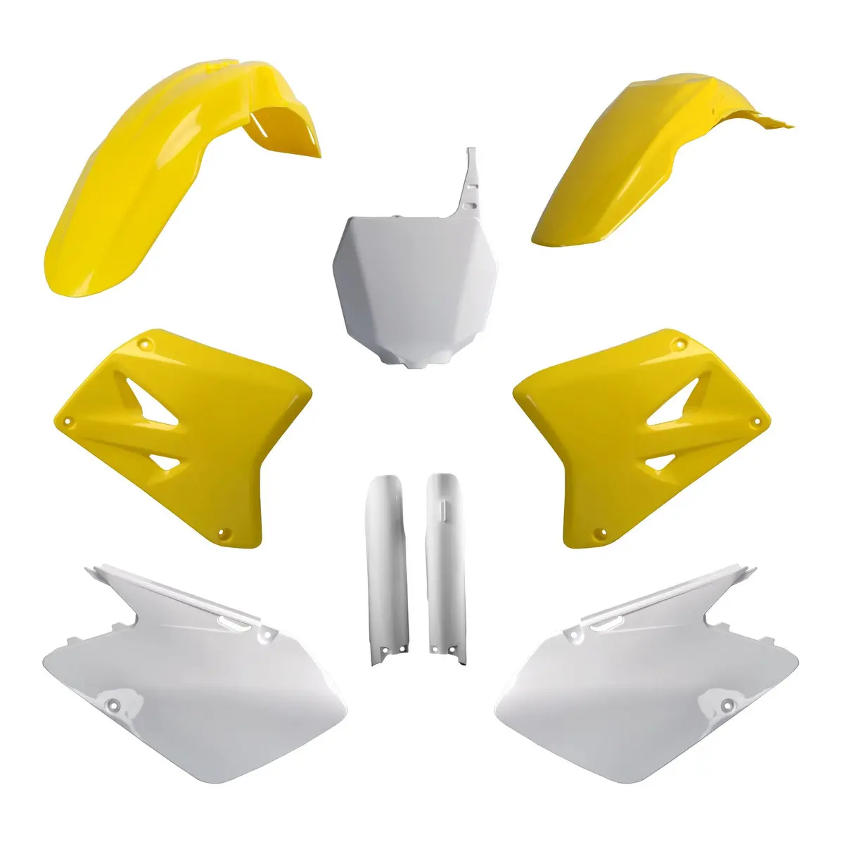 Polisport Full Kit Suzuki Rm125/250 ('07-'08) - Oem Yellow / White 1