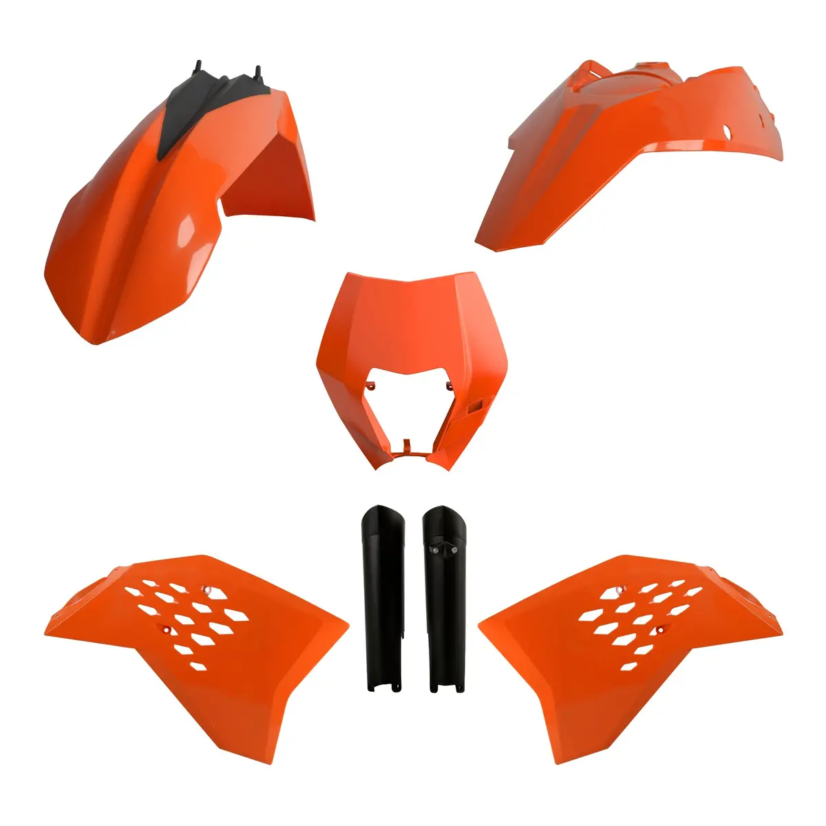 Polisport Full Kit Ktm Exc / Exc-F / Xc-W / Xcf-W ('08-'11) - Oem '10 Orange 1