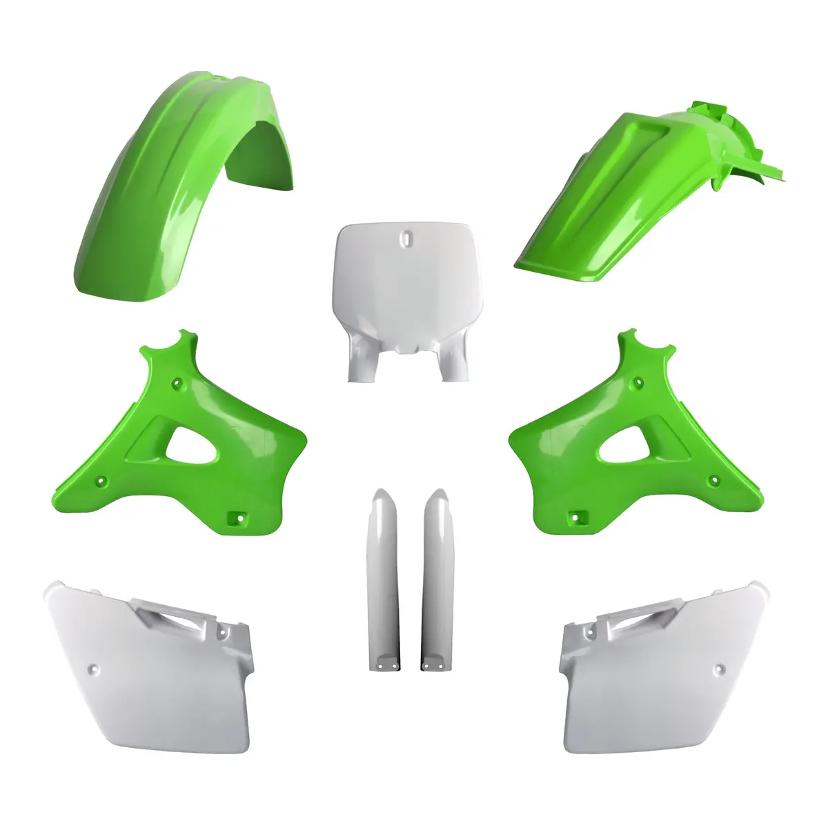 Polisport Full Mx Kit Kawasaki Kx125/250 ('96-'98) - Oem Green / White 1