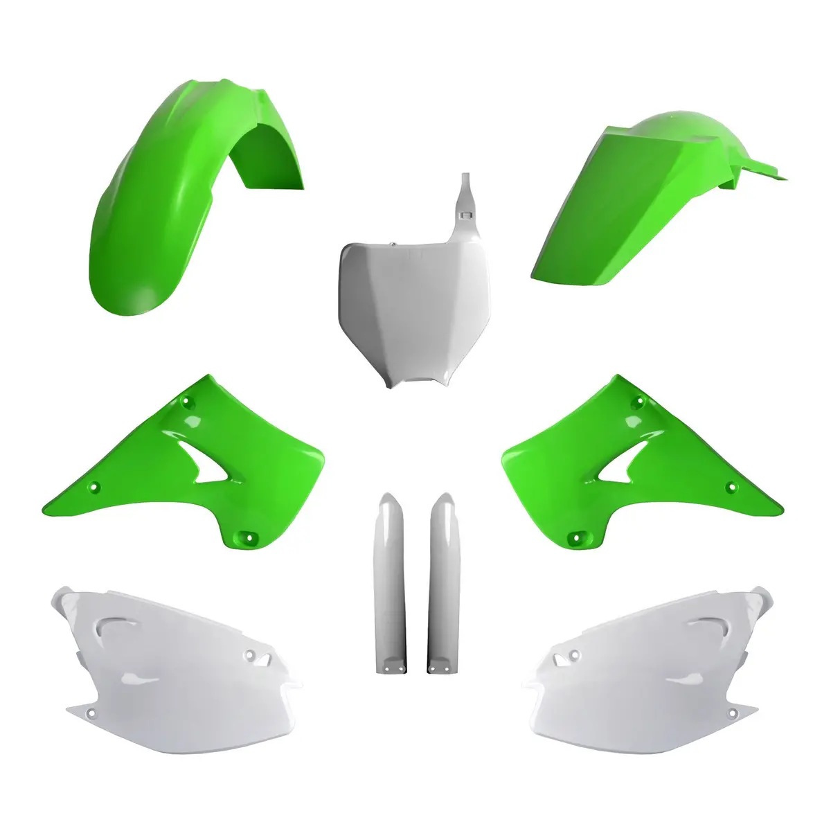 Polisport Full Kit Kawasaki Kx125/250 ('03) - Oem Green / White 1