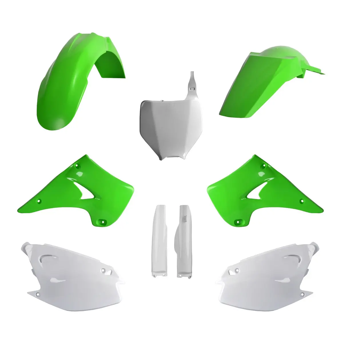 Polisport Full Kit Kx125/250 2004-2008 Oem Green / White 1