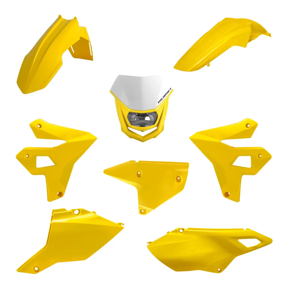 Polisport Restyling Kit With Headlight Suzuki Dr-Z400 '00-'24 - Yellow 1