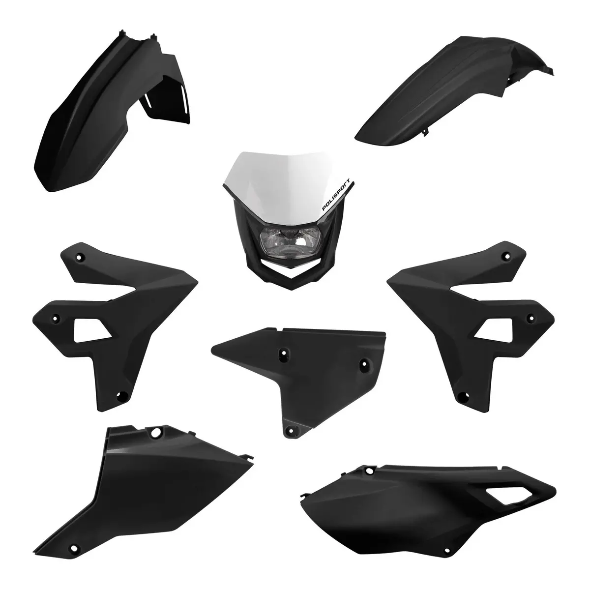 Polisport Restyling Kit With Headlight Suzuki Dr-Z400 '00-'24 - Black 1