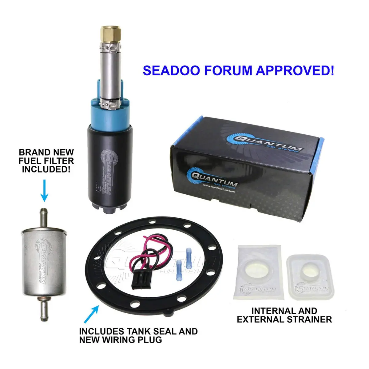 Quantum In-Tank Efi Fuel Pump With Tank Seal, Filter, Install Kit 1