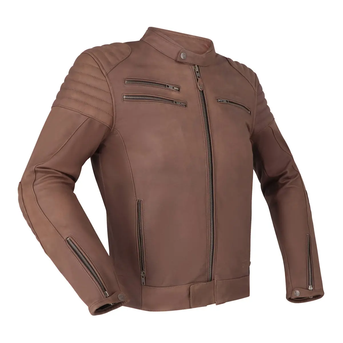 Richa Charleston Leather Jacket - Mahogany Brown 1