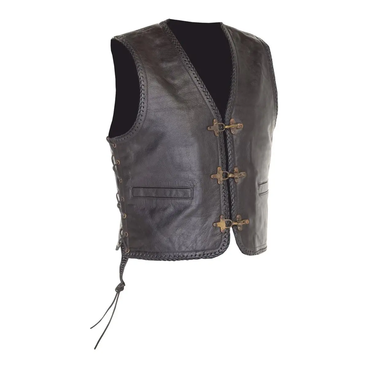 Richa Gilet Sadic Leather Vest With Laces - Black 1