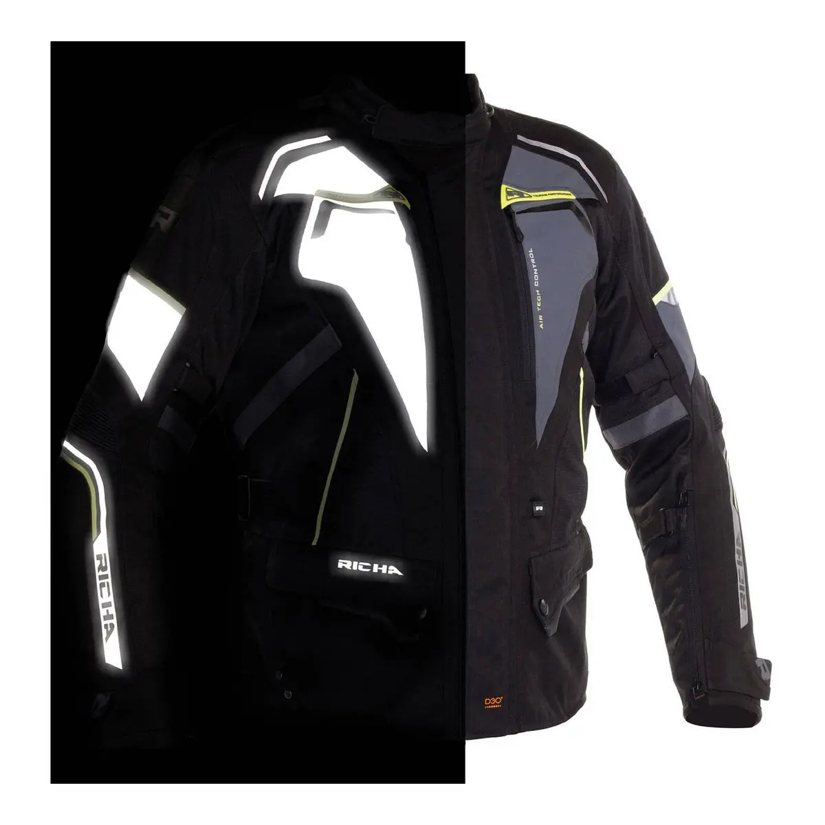 Richa Infinity 2 Flare Jacket - Black / Grey / Fluro 1