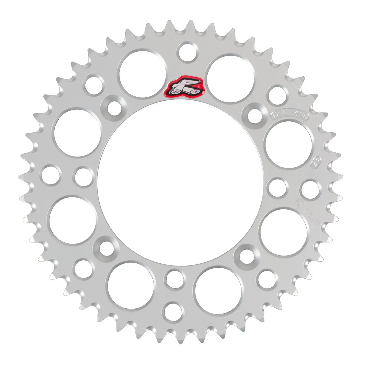 Renthal Sprocket Rear Silver 47T Alloy 7075 T6 Grooved 1