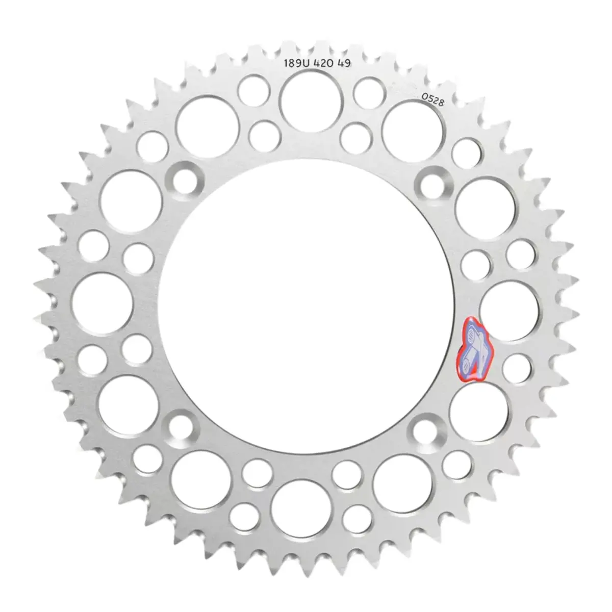 Renthal Rear Sprocket T6 Grooved 7075 Alloy 420 - Silver [Honda] 1