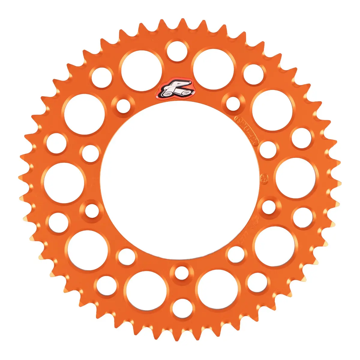 Renthal Rear Sprocket 48T Alloy 7075-T6 Grooved - Orange (Ktm, Husqvarna) 1