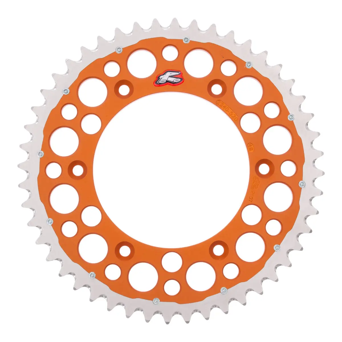 Renthal Sprocket Twinring Orange 48T Bi-Metal Grooved 1