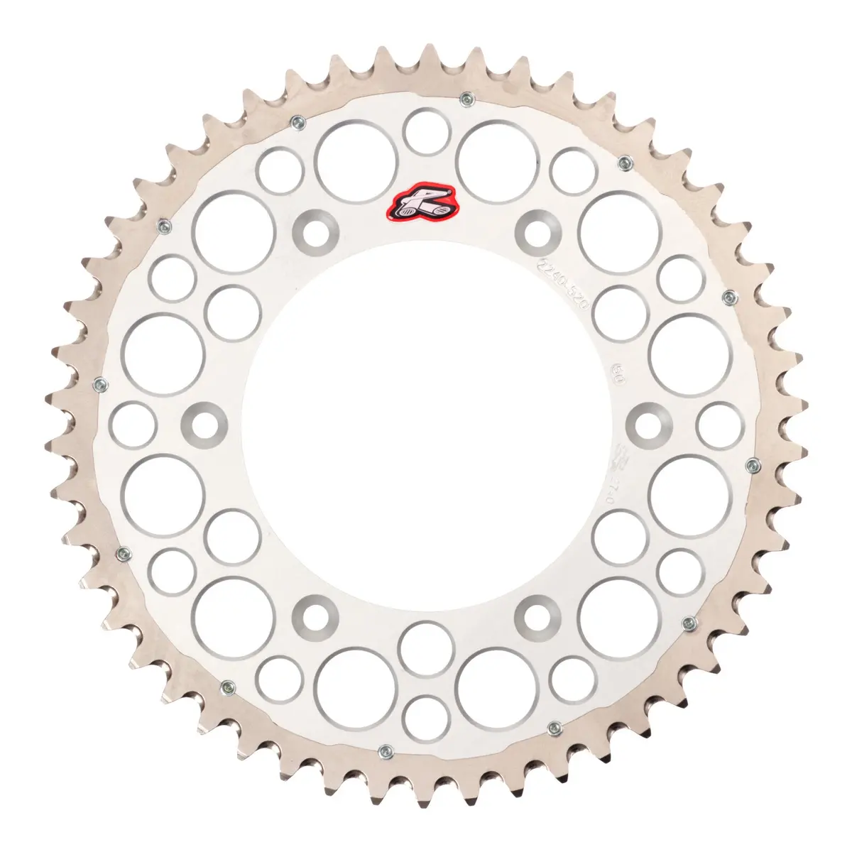 Renthal Sprocket Twinring Silver 50T Bi-Metal Grooved 1