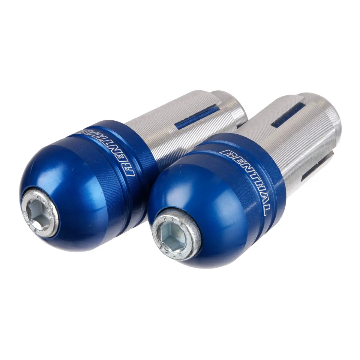 Renthal Handlebar End Plugs - Blue (Set) 1