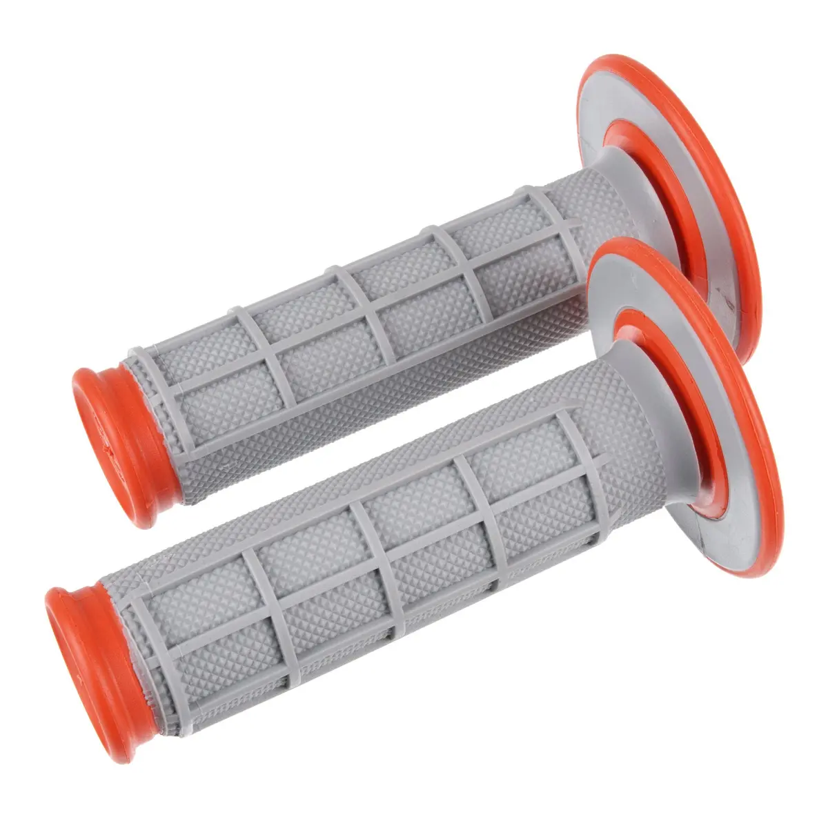 Renthal Dl Mx Dual Handlebar Grips Diamond / Waffle - Orange 1