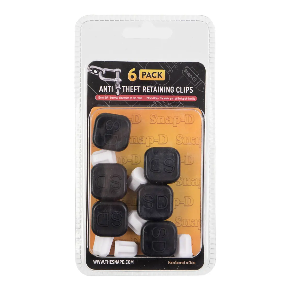 Snap-D 6-Pack Anti-Theft Retaining Clip 1