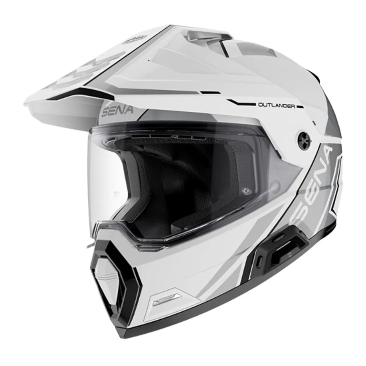 Sena Outlander Smart Adv Dual-Sport Helmet - Gloss White 1