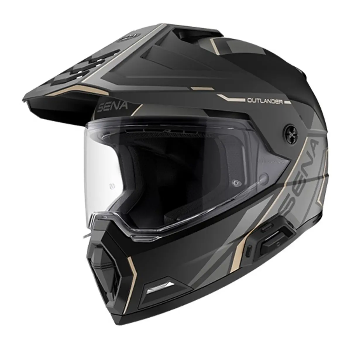 Sena Outlander Smart Adv Dual-Sport Helmet - Matte Black 1