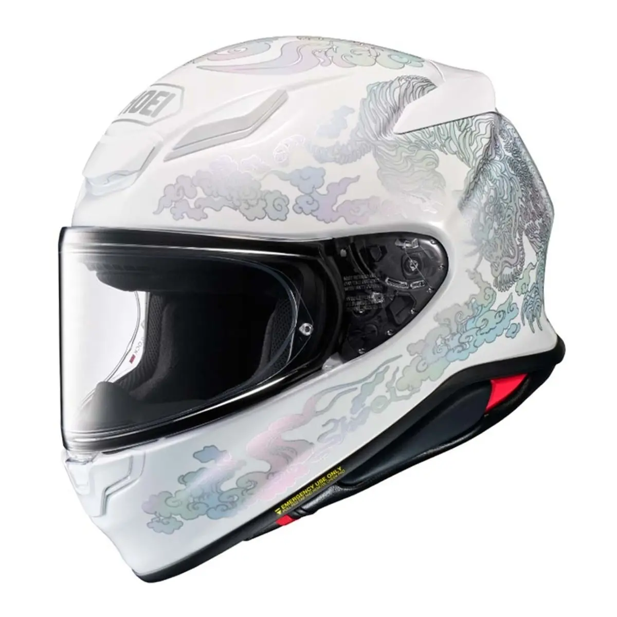 Shoei Nxr2 Helmet Fearless - White / Silver Tc6 1