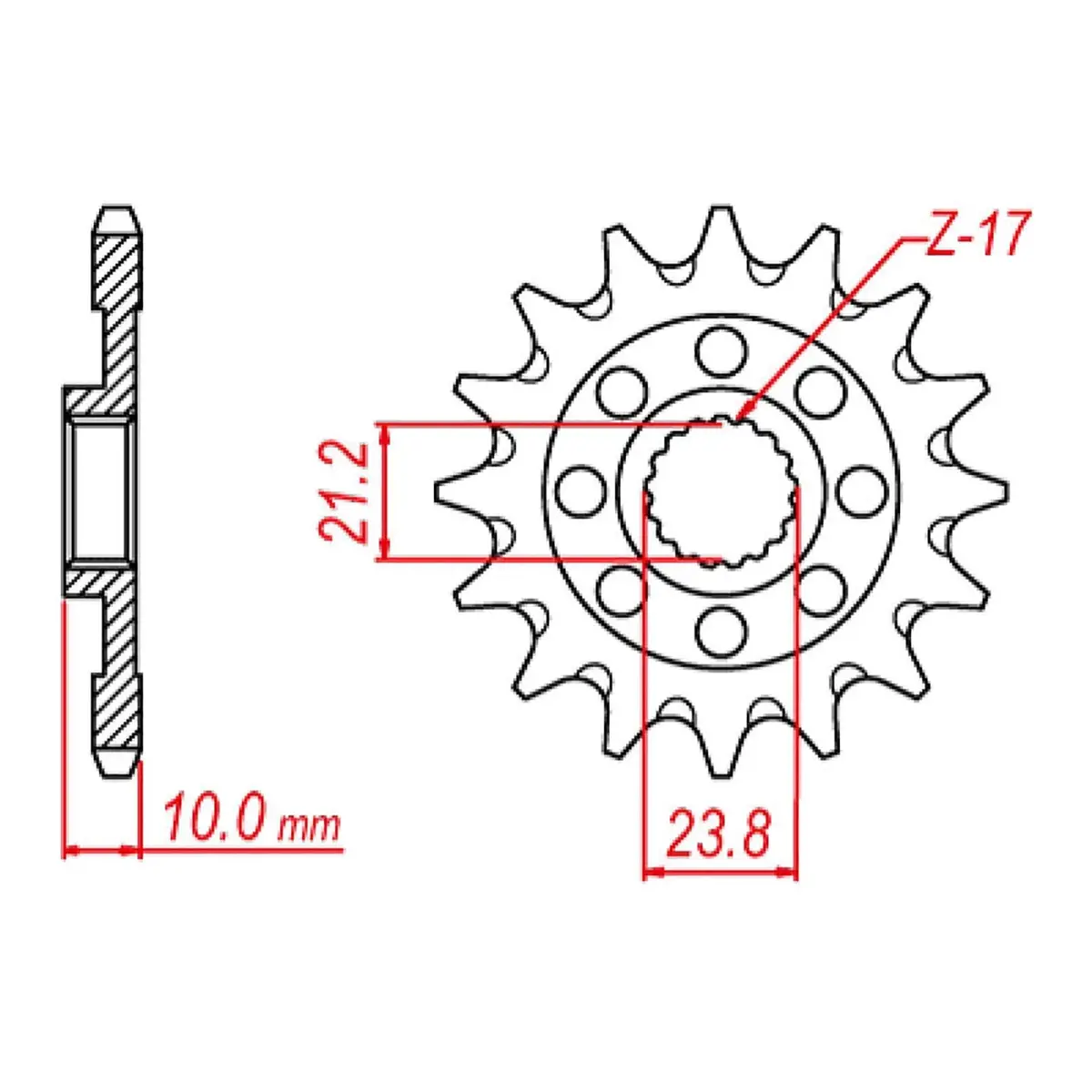 Mtx 1443 Hornet Lightweight Steel Front Sprocket #520 1