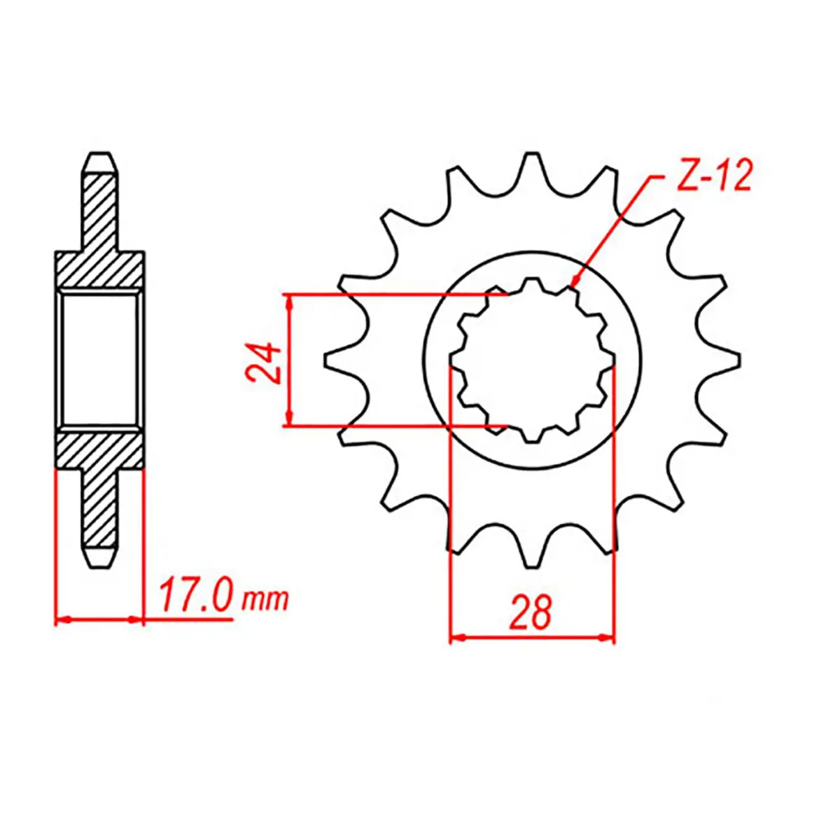 Mtx 1371 Steel Front Sprocket #525 1