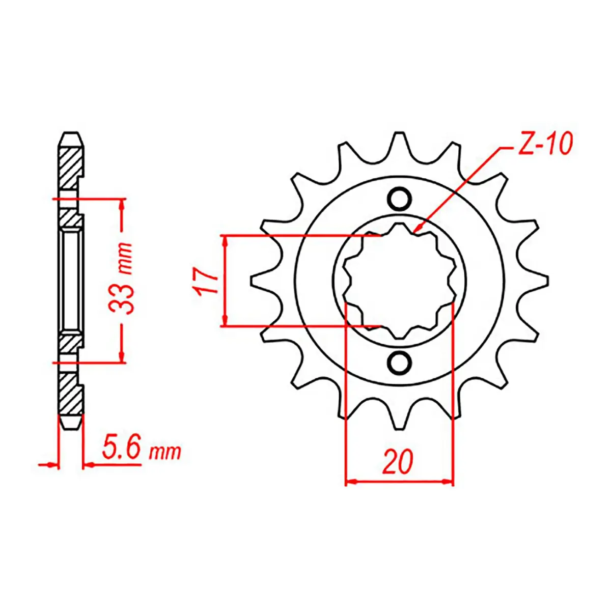 Mtx 430 Steel Front Sprocket #520 1