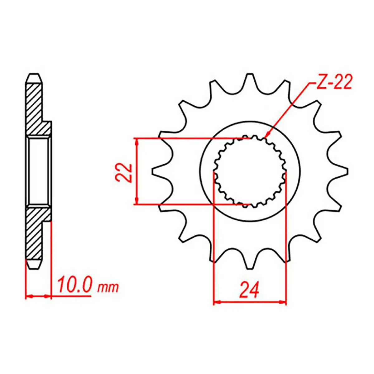 Mtx 402 Steel Front Sprocket #520 1