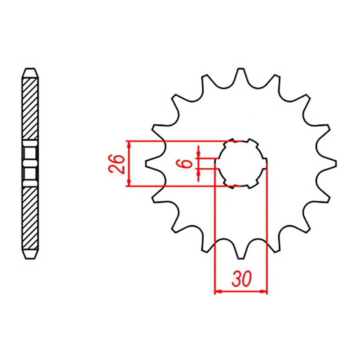 Mtx 568 Steel Front Sprocket #530 1