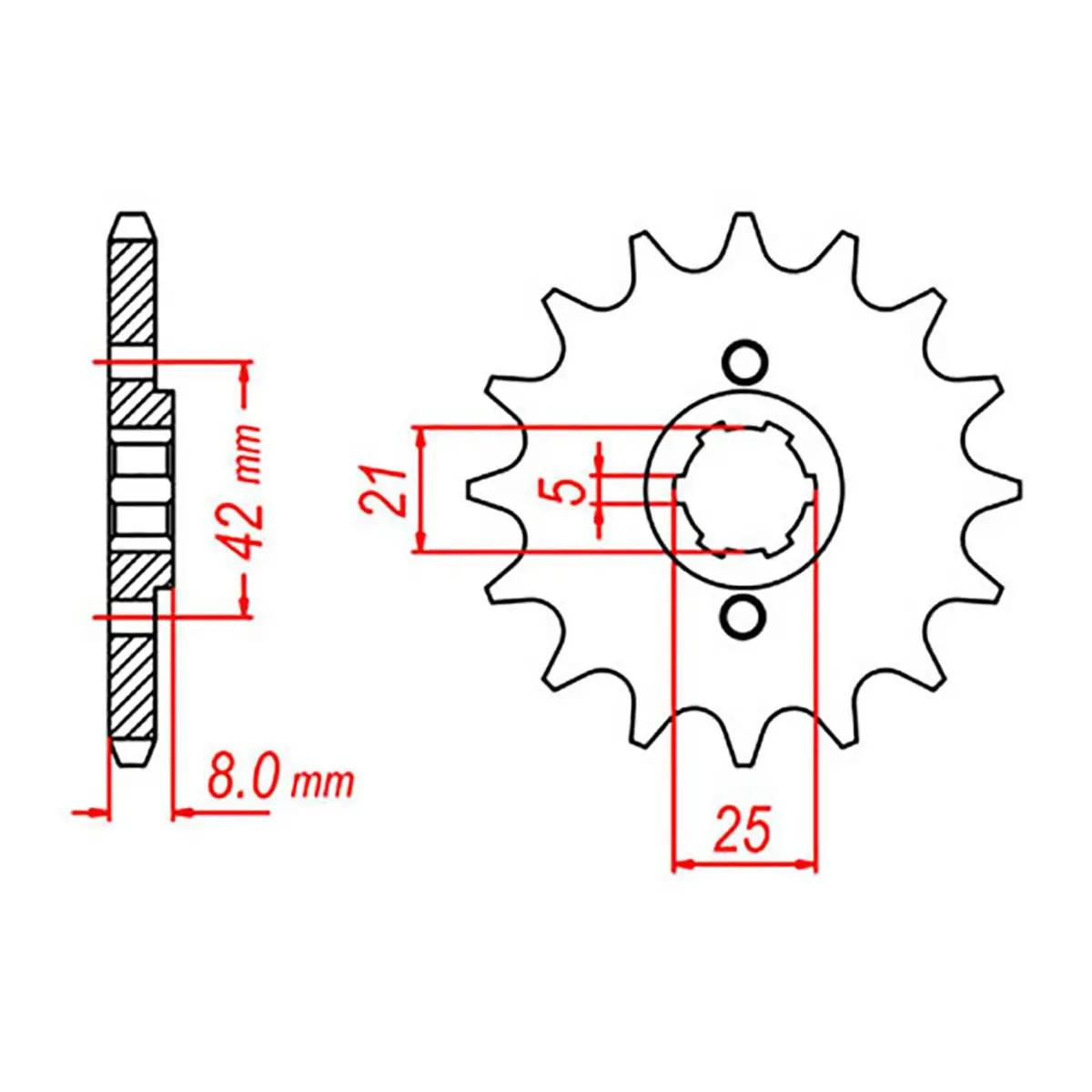 Mtx 575 Steel Front Sprocket #520 1