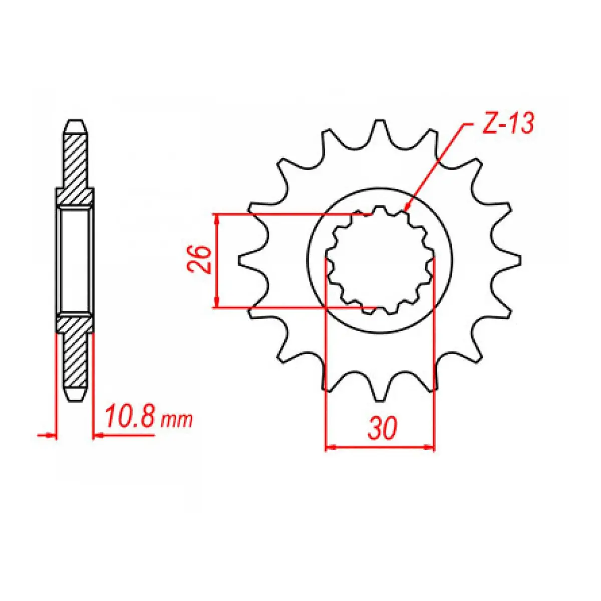 Mtx 579 Steel Front Sprocket #530 1