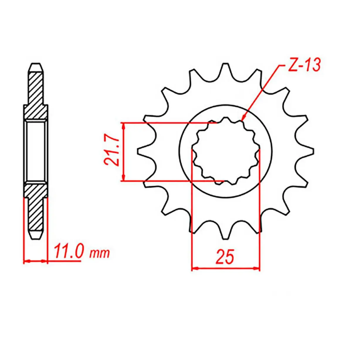 Mtx 580 Steel Front Sprocket #530 1