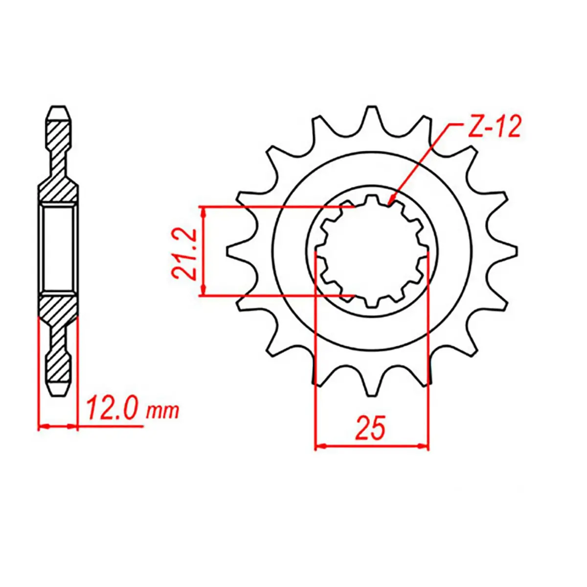Mtx 823 Steel Front Sprocket #520 1