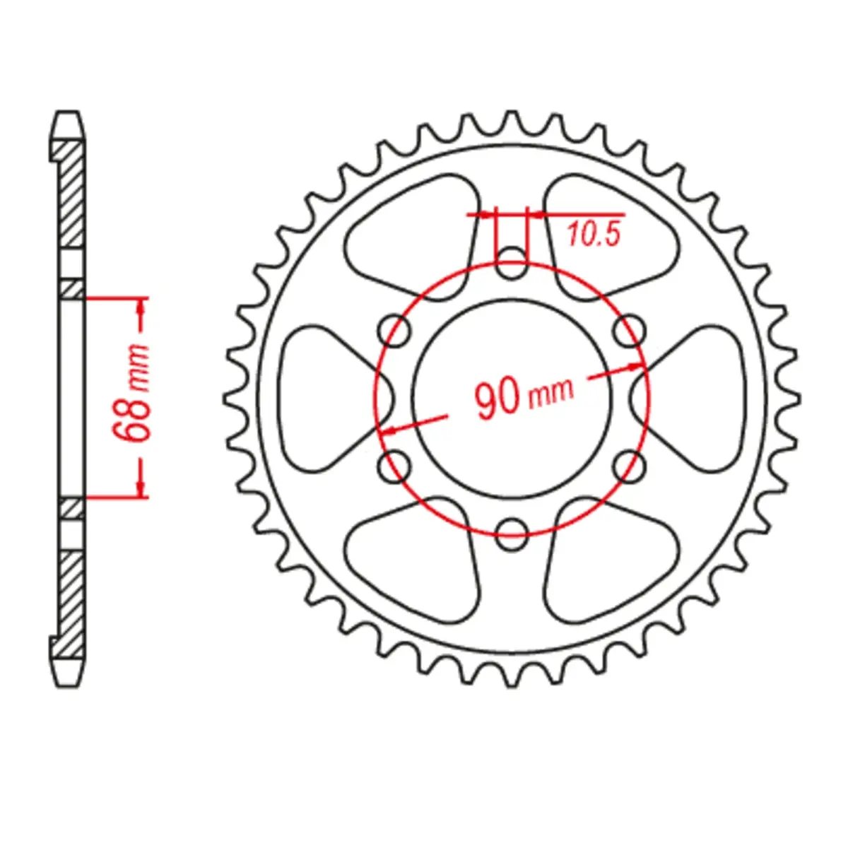 Mtx 1224 Steel Rear Sprocket #520 (36T) 1