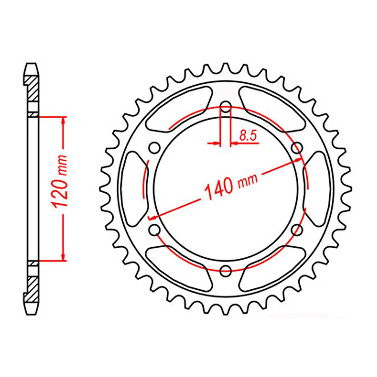 Spkt Rear Oe Steel 260 / 475 37T #520 1