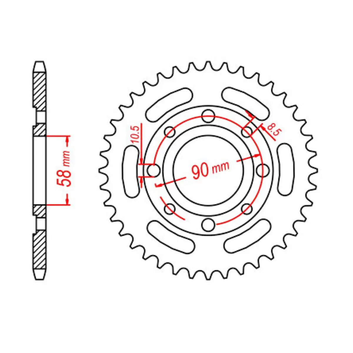 Mtx 279 (3) Steel Rear Sprocket #520 1