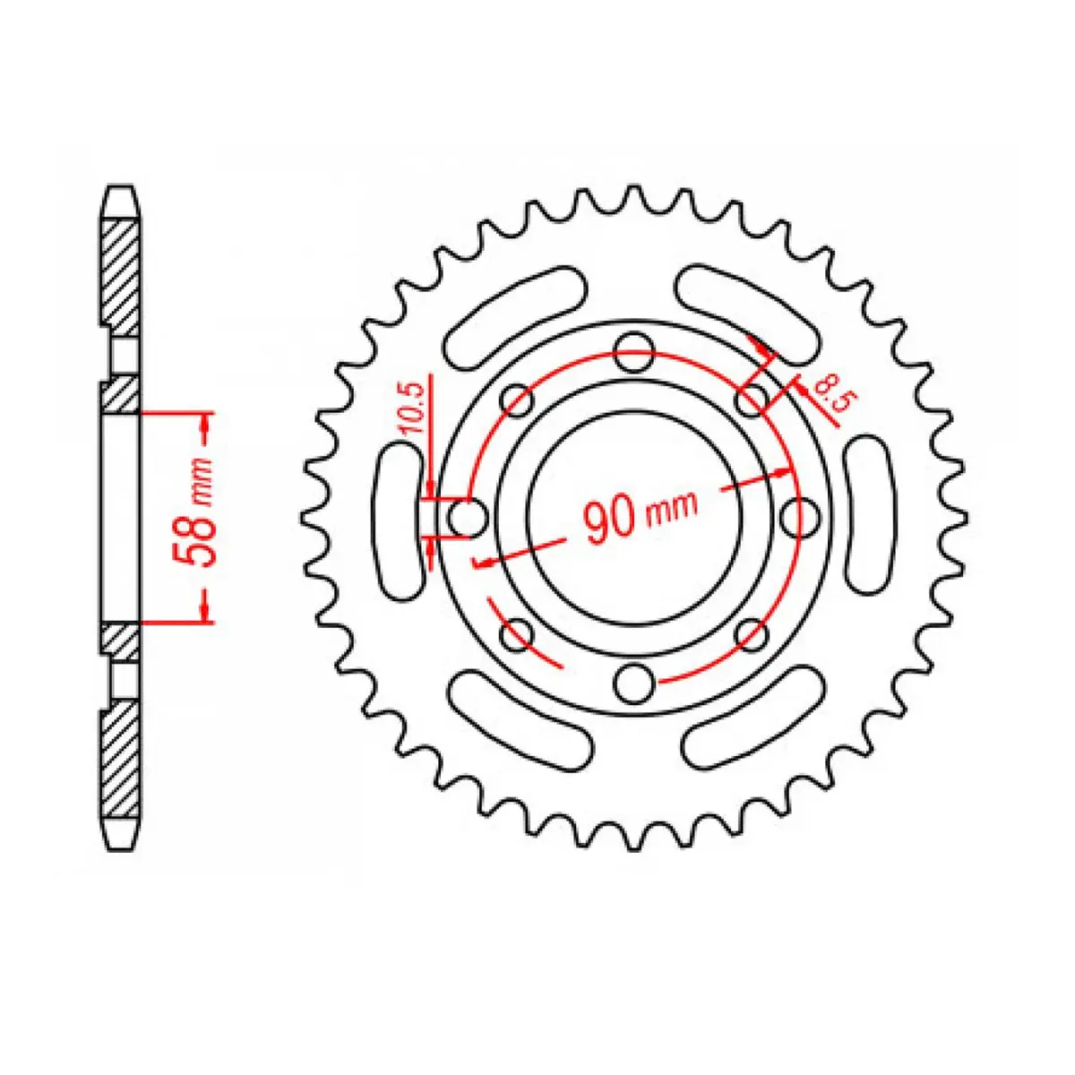 Mtx 279 (2) Steel Rear Sprocket #520 1