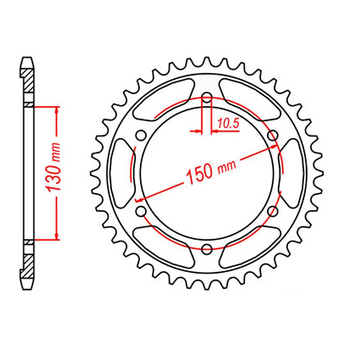 Mtx 300 Steel Rear Sprocket #525 1