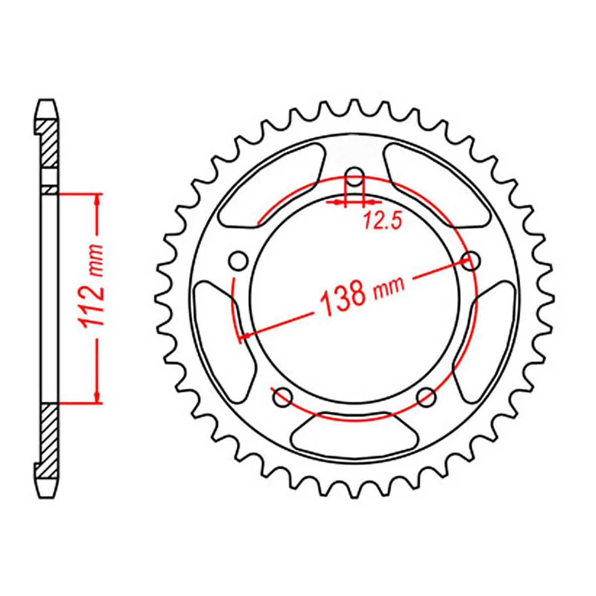 Mtx 302 Steel Rear Sprocket #530 1