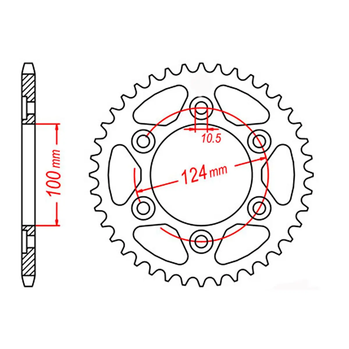 Mtx 745 Steel Rear Sprocket #525 1
