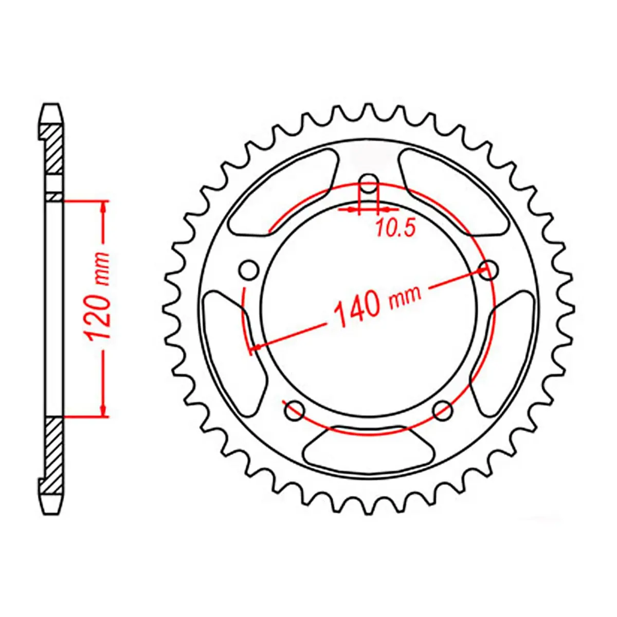 Mtx 1792 Steel Rear Sprocket #525 1