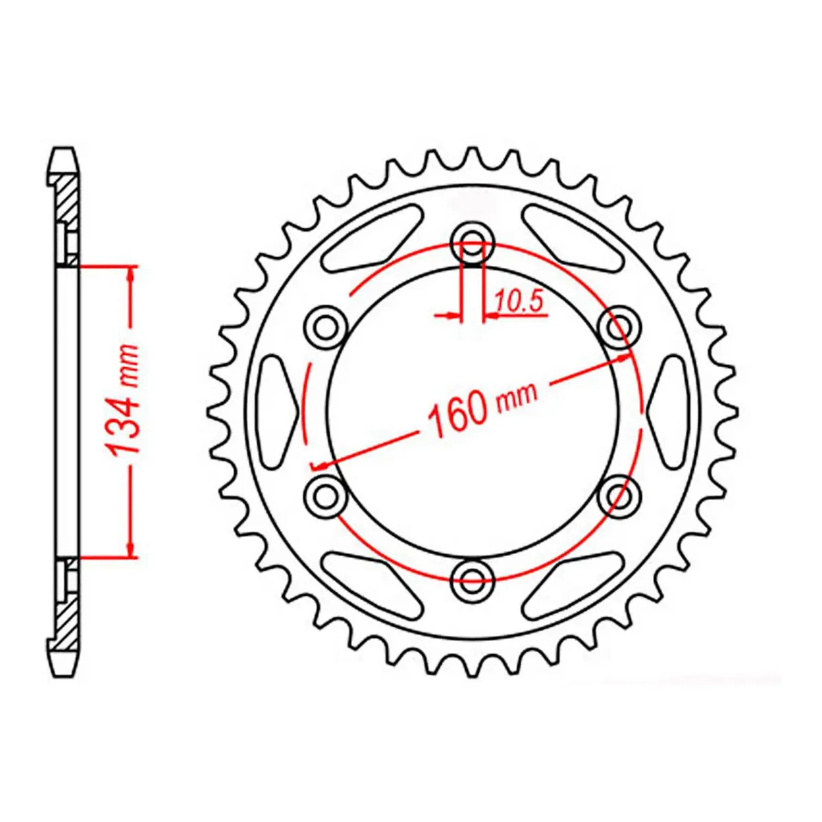 Mtx 1306 Steel Rear Sprocket #530 1